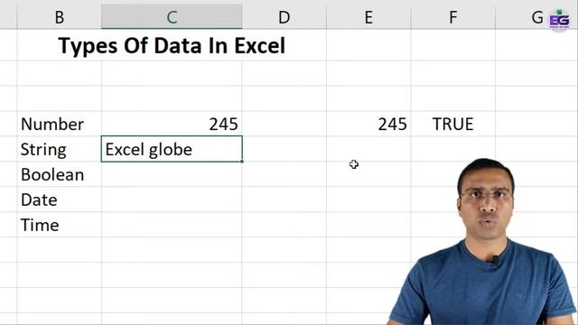 MS Excel Data Types | Types of Data in Excel in Hindi | Excel Globe Tutorial #20 смотреть онлайн