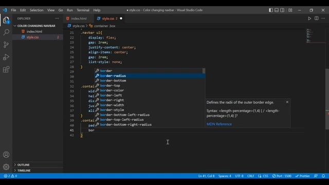 Change Navbar Background on Scroll | Middle class coder | Front-end Development смотреть онлайн