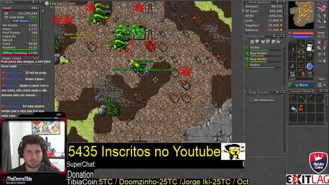 #Tibia - Huntiando e Taskiando - !loots - Ganhei PUBG de PRESENTE!!! смотреть онлайн
