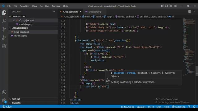 Php Crud using jQuery ajax | LearnDigitalPk смотреть онлайн