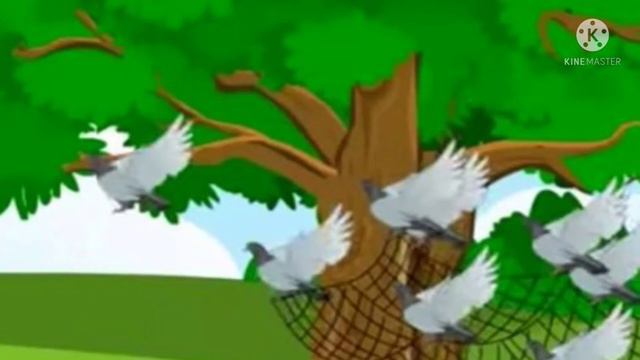 The hunter and the Pigeons | English short story | Moral story for kids | Kids Learning | смотреть онлайн