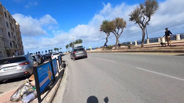 Malta, Sliema Tigne to Gzira kebab roundabout 11am 24th NOV 2022 with motor bike смотреть онлайн