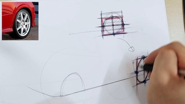 [模写] 車好きデザイナーが教える 車イラストのホイールの描き方。 [カーイラスト] смотреть онлайн