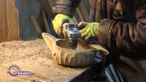 Насадка на болгарку Комбо Wood - Выборка в дубе, фреза Комбо Карбид, щетки Комбо Flex