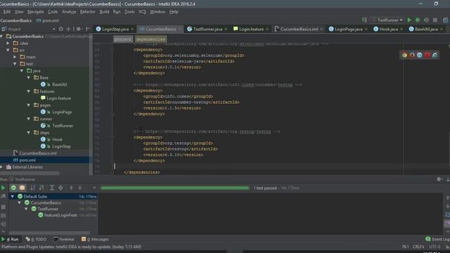 Part 5 - Running Cucumber test with TestNG смотреть онлайн