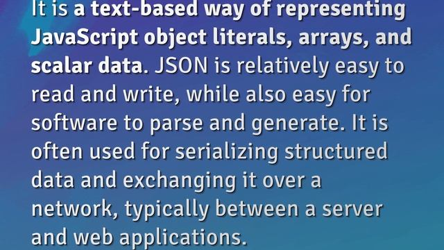 What is JSON and why it is used? смотреть онлайн