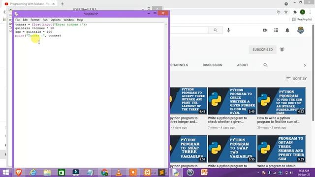 Write a python program to input a value and convert it into quintals and kilograms. смотреть онлайн