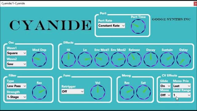 Cyanaide by Googz Synths INC 64-bit vst plugins смотреть онлайн