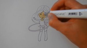Как нарисовать ДЕВОЧКУ ГИМНАСТКУ, Рисуем Просто/897/How to draw a girl GYMNAST