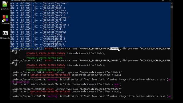 16. Язык Си. Компилируем библиотеку PDCurses для CodeBlocks смотреть онлайн