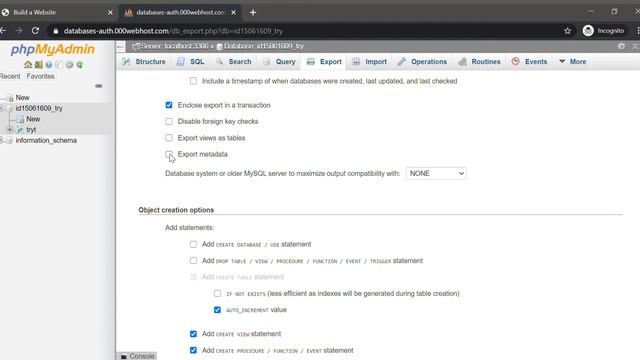 Export MySQL database and table in phpMyAdmin смотреть онлайн
