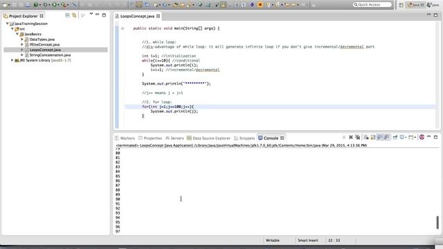 Learn for and while Loops in Java - Core Java - Part -3 смотреть онлайн