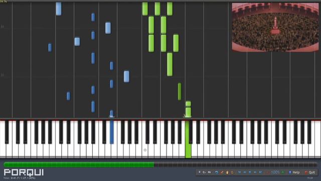 Sword Art Online Opening 1 - Crossing Field (Piano Synthesia) смотреть онлайн