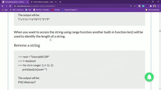 String manipulation in Python | Computer Science Class 11 | Informatics Practices Class 11 смотреть онлайн