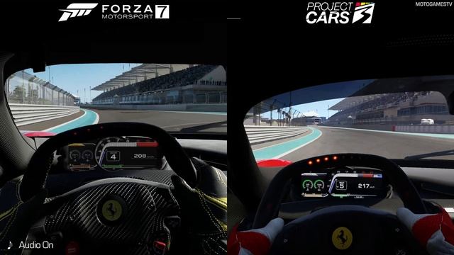 Forza Motorsport 7 vs Project CARS 3 - Ferrari FXX-K at Yas Marina Circuit смотреть онлайн