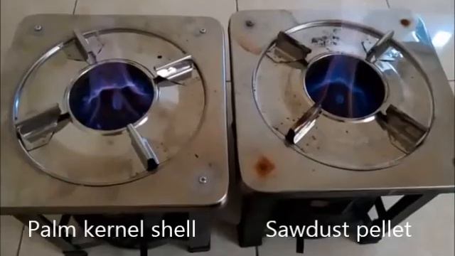 Combustion test of palm kernel shell vs sawdust pellet смотреть онлайн