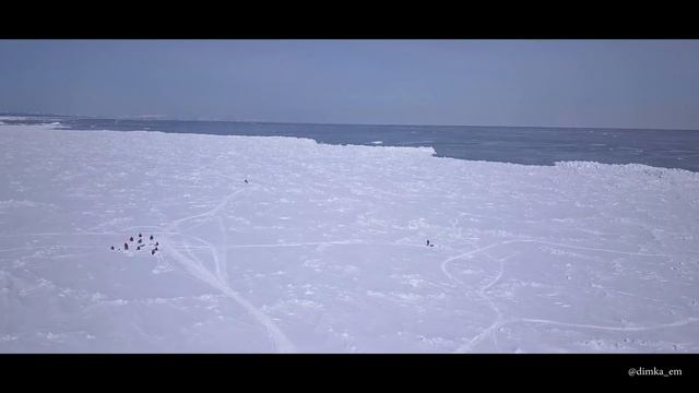 Зимняя рыбалка на Сахалине. 23 марта 2018. Долинский район, 72 км. Видео с дрона смотреть онлайн
