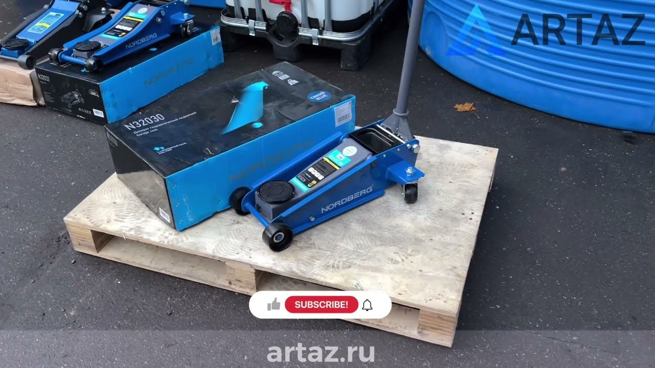 Подкатной гидравлический домкрат до 3 тонн, 120-450мм Nordberg N32030 смотреть онлайн