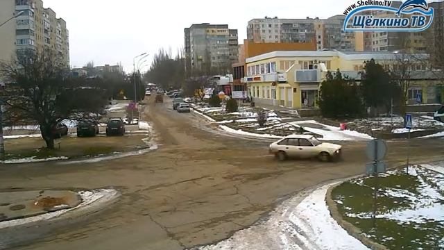 Перекрёсток в Щёлкино, 20.02.2015 - time-lapse с камеры 2 смотреть онлайн