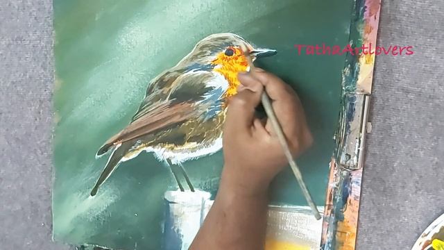 How To Paint a Bird In Acrylic Painting, Easy Step by Step Tutorial Step by Step смотреть онлайн