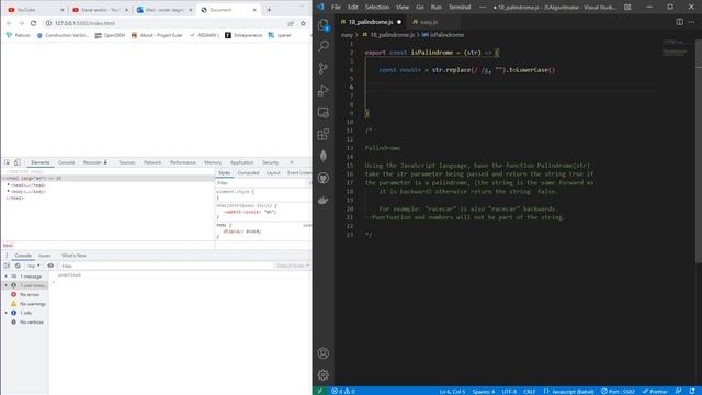 JavaScript İle Algoritmalar 18 - CoderByte isPalindrome Challenge - Plandirom Kelime Algoritması смотреть онлайн