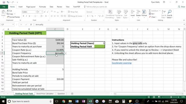 How To Calculate Holding Period Yield (HPY) in Excel + Template смотреть онлайн