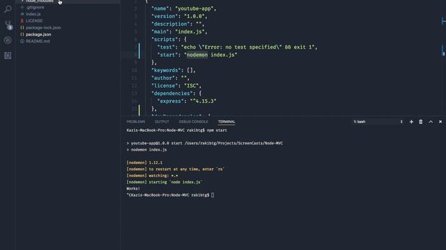 Using custom npm start script - Node.js MVC Tutorial - Episode 3 смотреть онлайн