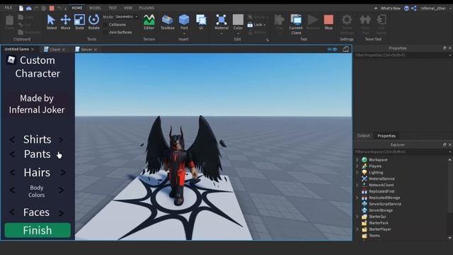 Character Creation, Roblox Studio смотреть онлайн