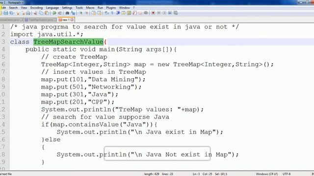 Search by value in TreeMap java Example смотреть онлайн