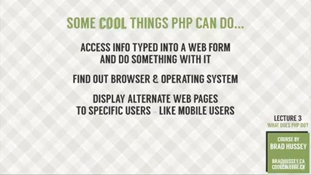 Master the Basics and Code Dynamic Websites - What Does PHP Do 7642 смотреть онлайн