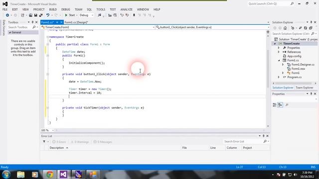 Простой секундомер C# программой смотреть онлайн