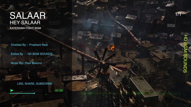 SALAAR - Hey Salaar BGM | #kateramma fight | Original Audio | Dolby | Prabhas | prashant Neel | 4K смотреть онлайн