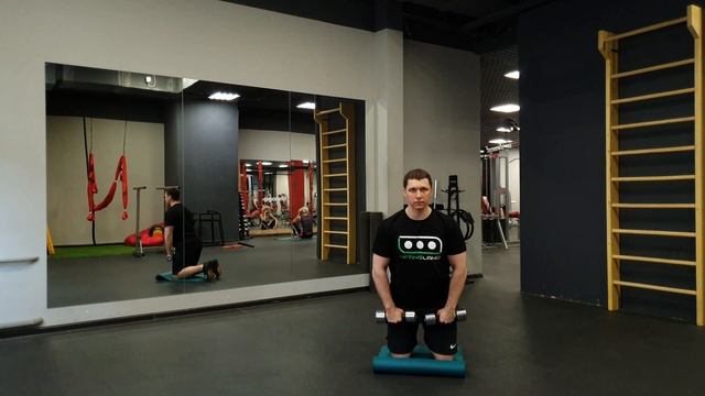 Отведения рук с гантелями стоя на коленях смотреть онлайн