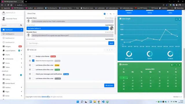 Php Admin Panel D1 Admin panel kodlama ve atom ile html tema parçalama смотреть онлайн
