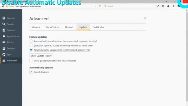 Mozilla Firefox - Disable Auto Update смотреть онлайн