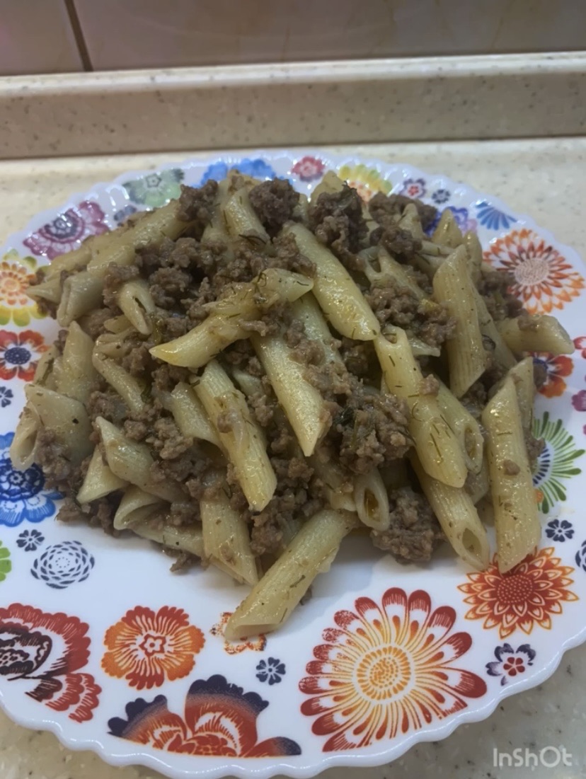 Макароны по-флотски с фаршем в одной сковороде. смотреть онлайн