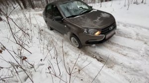 Зимний офф-роуд на Lada Granta FL 2019. Горка для Каптивы, как на ней едет Лада Гранта 1.6 8кл
