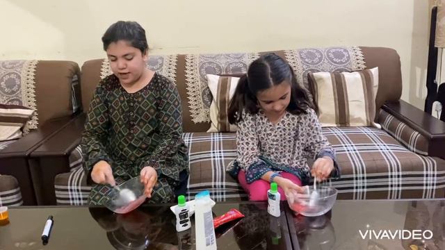 Making slime by Mahnoor and Sahar | MAK sparkle 9|@Jabbar and Sahar| смотреть онлайн