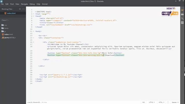 Container, Jumbotron, Well in bootstrap - Bootstrap Tutorials for Beginners in hindi/urdu - Class 7 смотреть онлайн