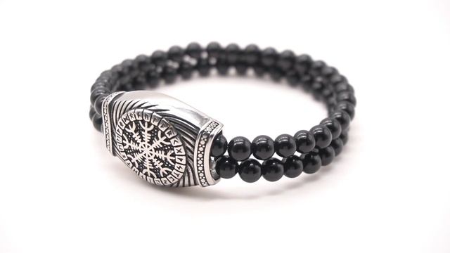 Браслет из черного оникса с руническим знаком Шлем Ужаса смотреть онлайн