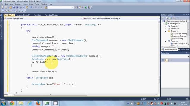 C# MS Access Database Tutorial 12 # Show database values in Table or DataGridView смотреть онлайн
