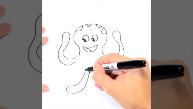 Как нарисовать осьминога | How to draw an octopus смотреть онлайн