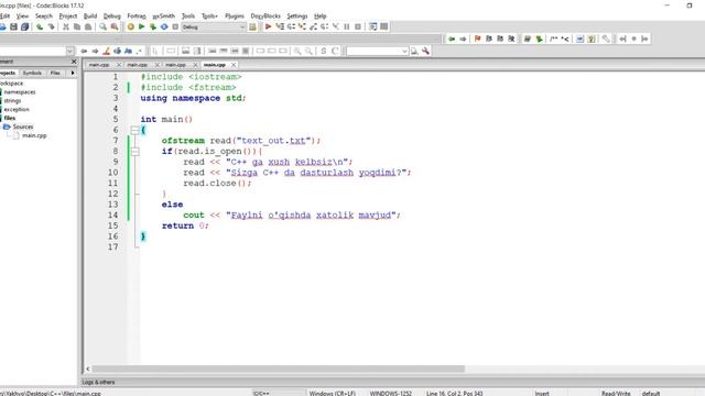 #26 dars | Fayllar bilan ishlash (files) | C++ da dasturlash смотреть онлайн