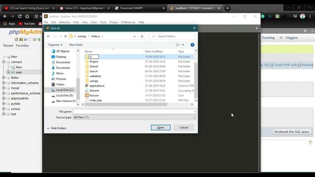 How To Create database and Connect PHP To MySQL DataBase Using Xampp смотреть онлайн