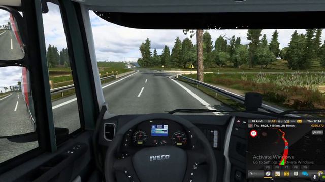 580HP Iveco Stralis Hi-way - Plastics Delivered to Bialystok - Euro truck Simulator 2 смотреть онлайн