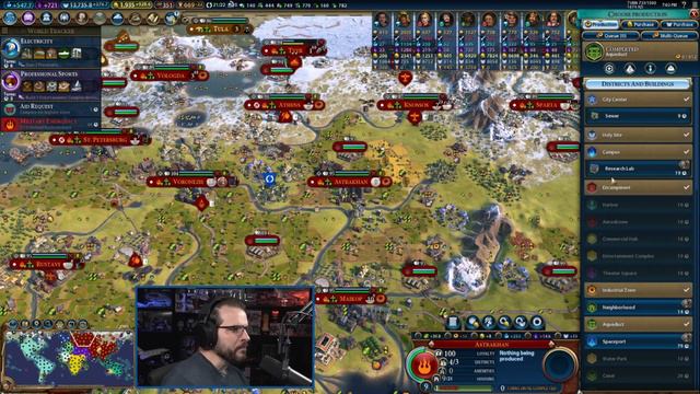 CIV 6 - Genghis Khan Mongolia (Deity) - MEGA MARATHON MONGOLIA - True Start Earth Huge Map - Part 2 смотреть онлайн