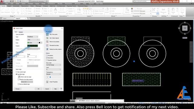 hatch command | hatch edit & Gradient in autocad in hindi | how to apply hatch in autocad tutorial смотреть онлайн