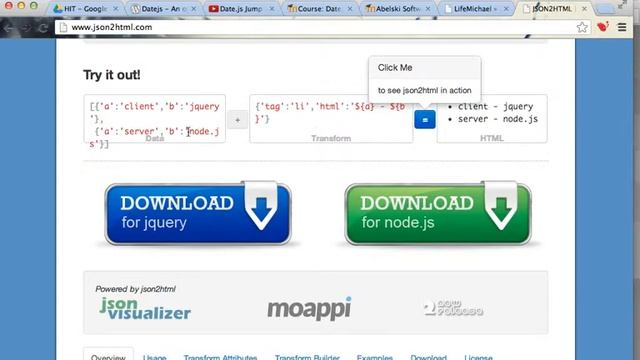 JSON2HTML Overview смотреть онлайн
