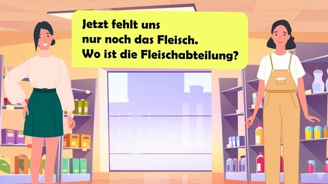 Учим немецкий играя! Диалог Покупки - Dialog Der Einkauf A1 смотреть онлайн