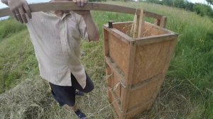 Ручной пресс для сена//Тюки//Обзор